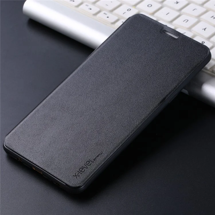 X-LEVEL Flip Leather Stand Phone Case for Samsung Galaxy C9 Pro - Black