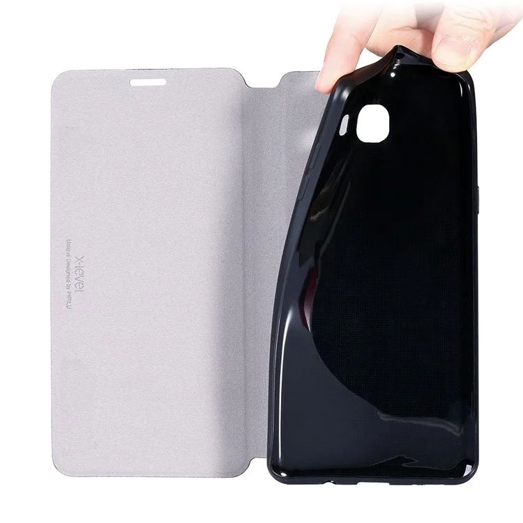 X-LEVEL Flip Leather Stand Phone Case for Samsung Galaxy C9 Pro - Black