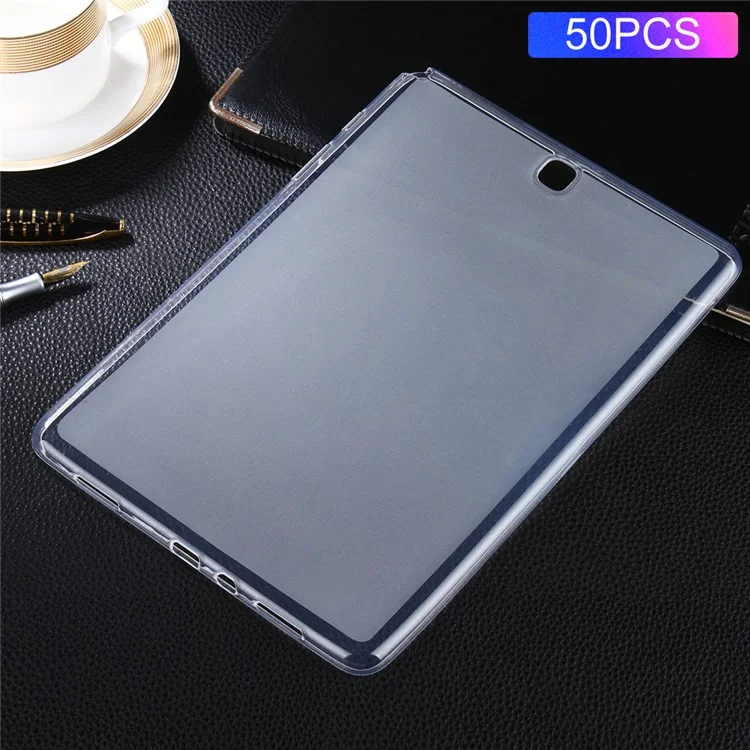 50Pcs/Set Double-sided Matte Soft TPU Case for Samsung Galaxy Tab A 9.7 T550 T555 - Transparent