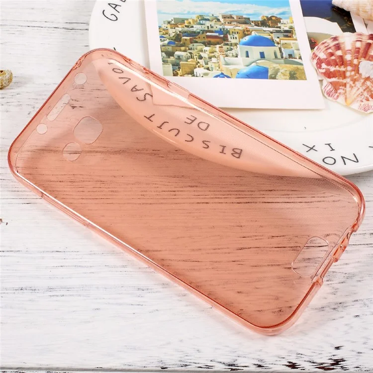 Touchable Clear TPU 2-in-1 Mobile Cover for Samsung Galaxy A5 (2017) - Rose Gold