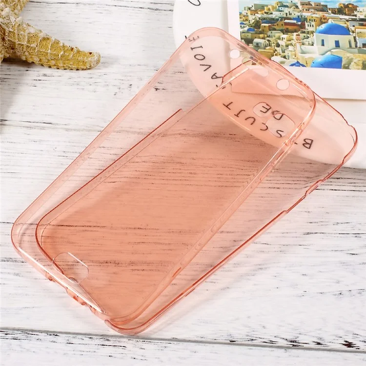Touchable Clear TPU 2-in-1 Mobile Cover for Samsung Galaxy A5 (2017) - Rose Gold