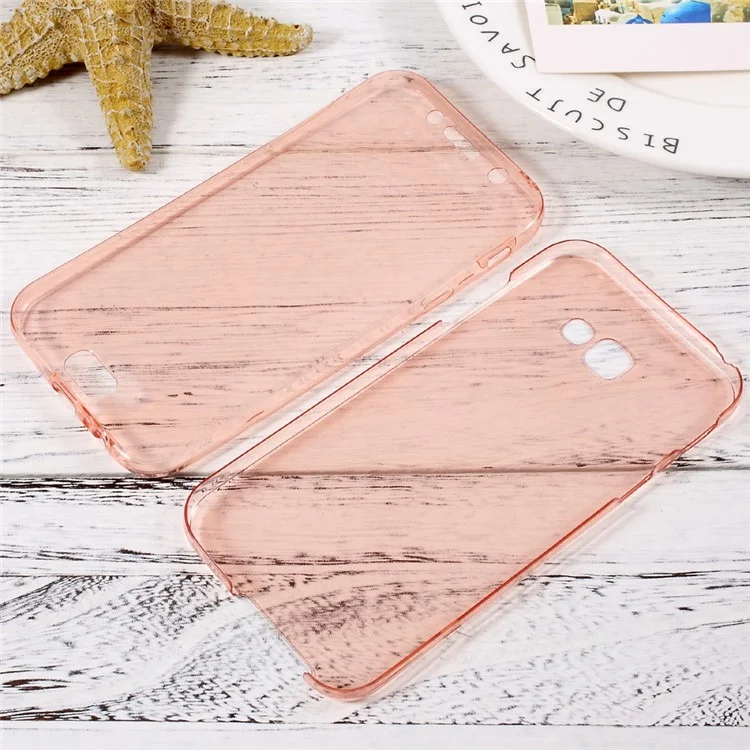 Touchable Clear TPU 2-in-1 Mobile Cover for Samsung Galaxy A5 (2017) - Rose Gold