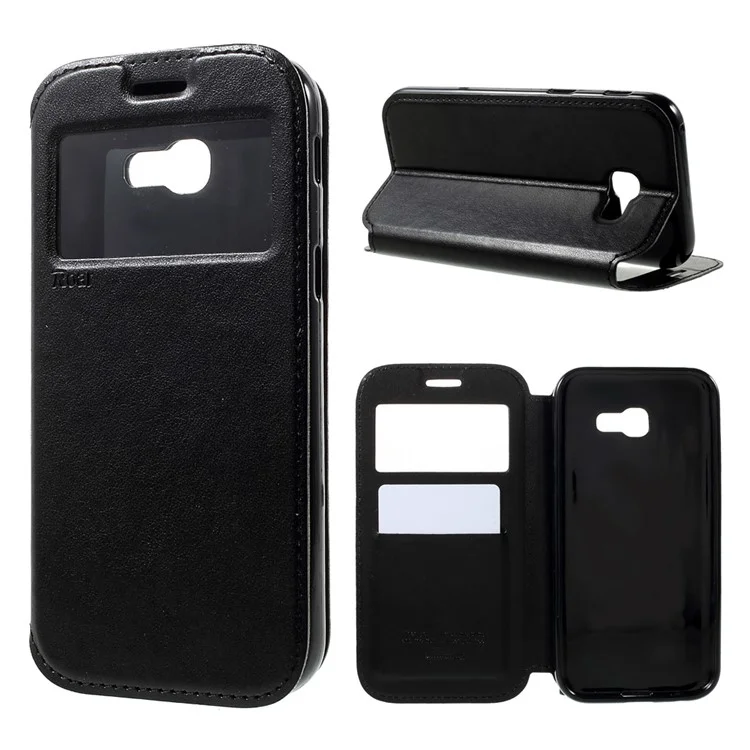 ROAR KOREA Noble Leather View Auto-absorbed Case for Samsung Galaxy A5 (2017) A520 - Black