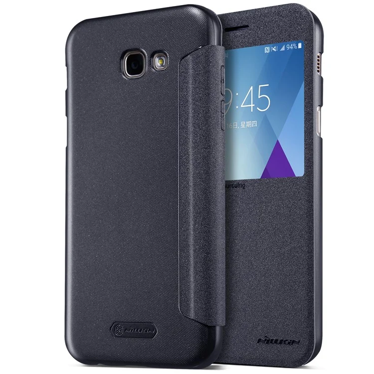 NILLKIN Sparkle Series View Window Leather Mobile Case for Samsung Galaxy A5 (2017) - Black