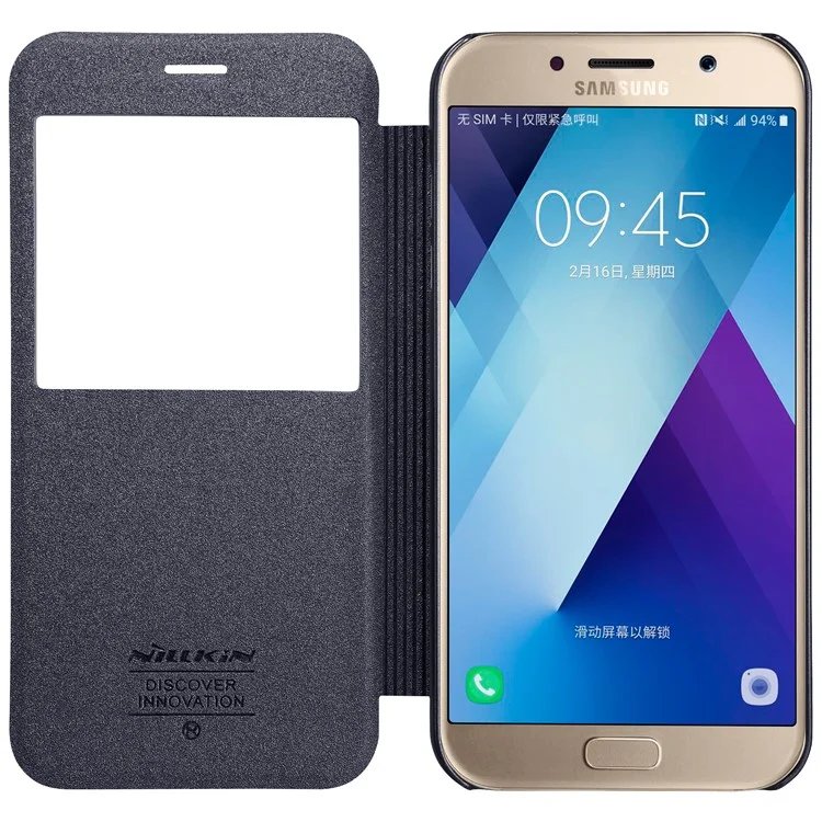 NILLKIN Sparkle Series View Window Leather Mobile Case for Samsung Galaxy A5 (2017) - Black