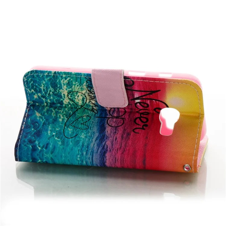 Patterned Wallet Leather Phone Case for Samsung Galaxy A3 (2017) - Never Stop Dreaming