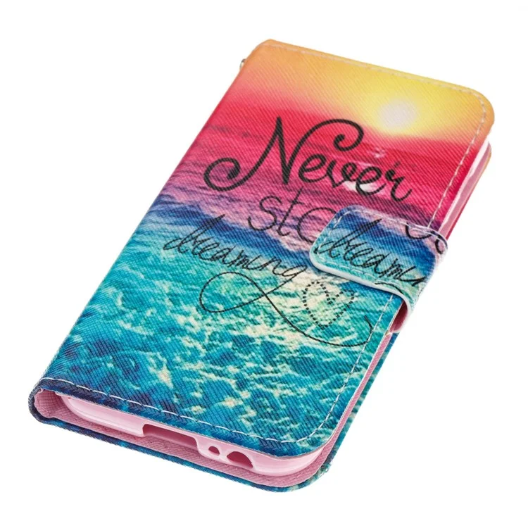 Patterned Wallet Leather Phone Case for Samsung Galaxy A3 (2017) - Never Stop Dreaming