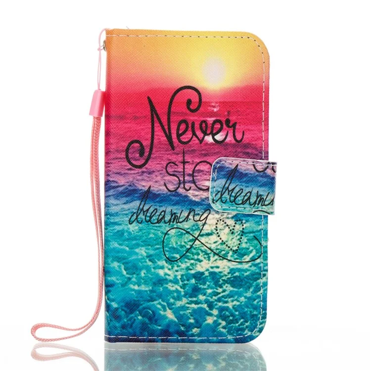 Patterned Wallet Leather Phone Case for Samsung Galaxy A3 (2017) - Never Stop Dreaming