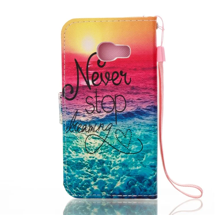 Patterned Wallet Leather Phone Case for Samsung Galaxy A3 (2017) - Never Stop Dreaming