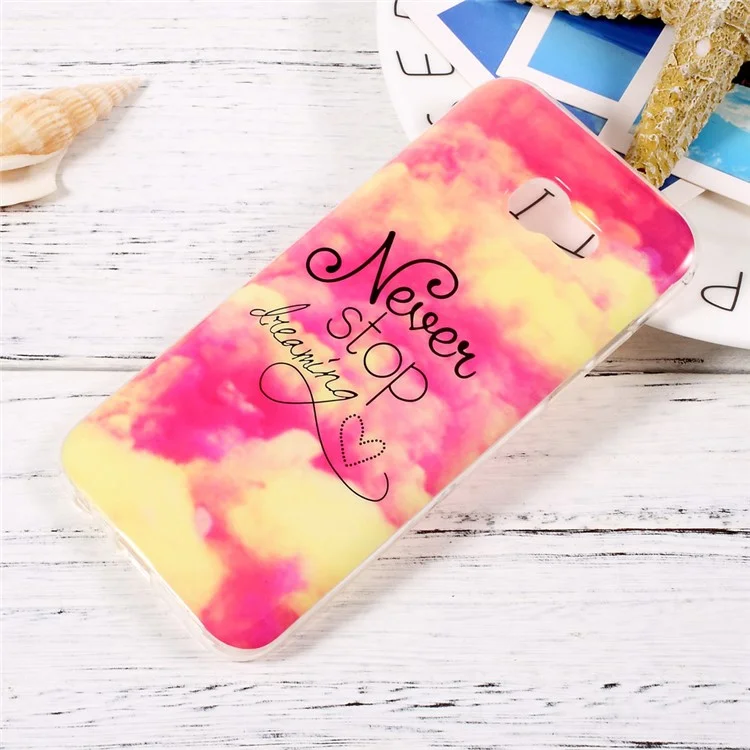Patterned TPU IMD Mobile Case for Samsung Galaxy A5 (2017) SM-A520F - Cloud and Quote
