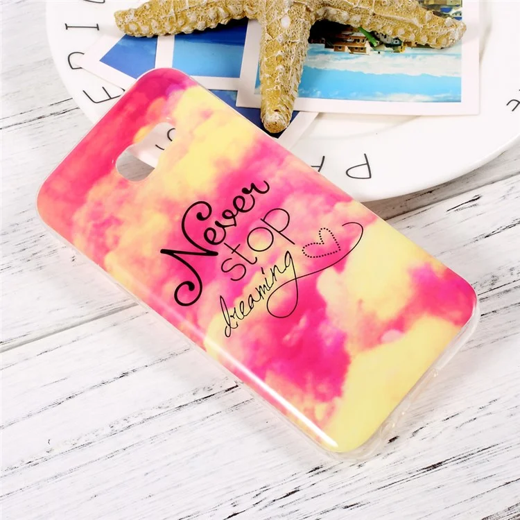 Patterned TPU IMD Mobile Case for Samsung Galaxy A5 (2017) SM-A520F - Cloud and Quote