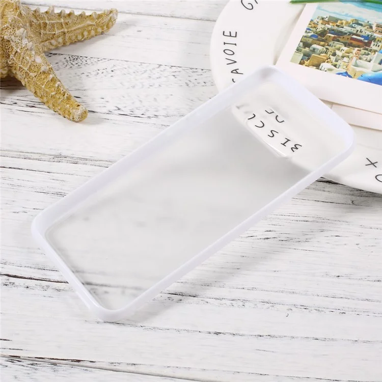 Anti-slip TPU Edge + Matte PC Hybrid Case for Samsung Galaxy S8 - White