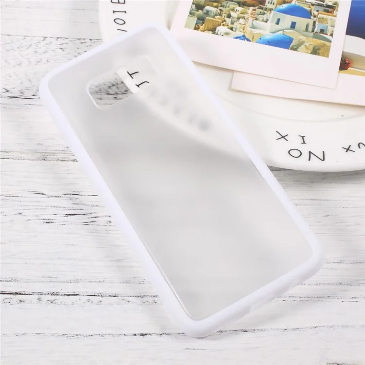 Anti-slip TPU Edge + Matte PC Hybrid Case for Samsung Galaxy S8 - White