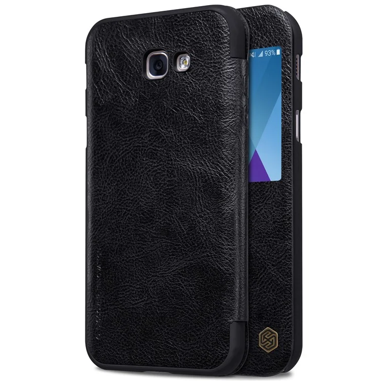 NILLKIN Qin Series View Window Leather Phone Case for Samsung Galaxy A5 (2017) A520 - Black