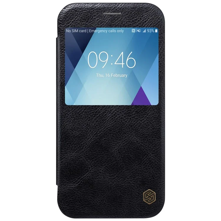 NILLKIN Qin Series View Window Leather Phone Case for Samsung Galaxy A5 (2017) A520 - Black
