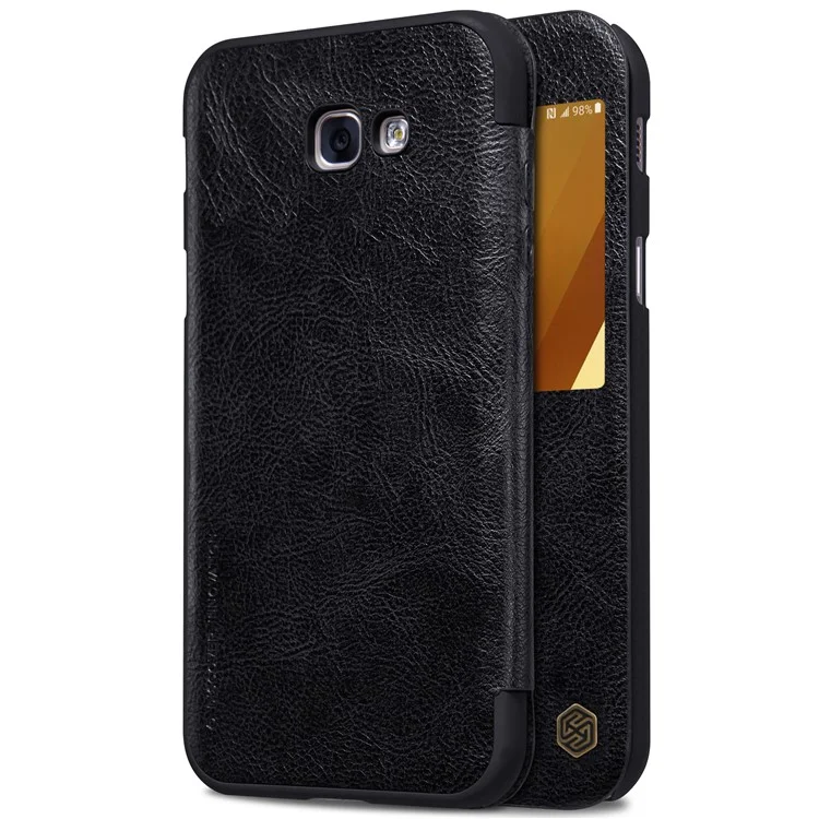 NILLKIN Qin Series View Window Leather Case for Samsung Galaxy A7 (2017) A720 - Black