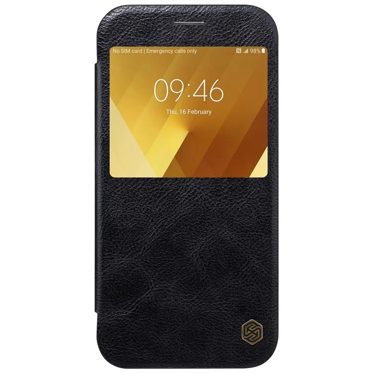 NILLKIN Qin Series View Window Leather Case for Samsung Galaxy A7 (2017) A720 - Black