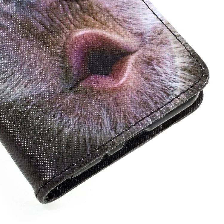 Patterned Flip Stand Leather Wallet Case for Samsung Galaxy J3 (2016) / J3 J320 - Monkey