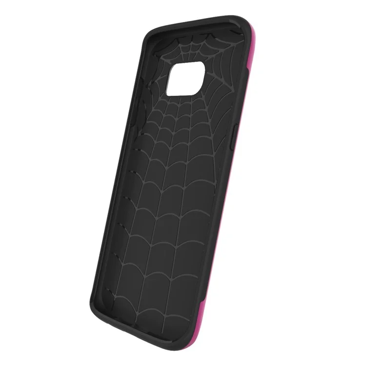 2-in-1 Brushed PC + TPU Mobile Case Accessory for Samsung Galaxy S6 edge G925 - Rose