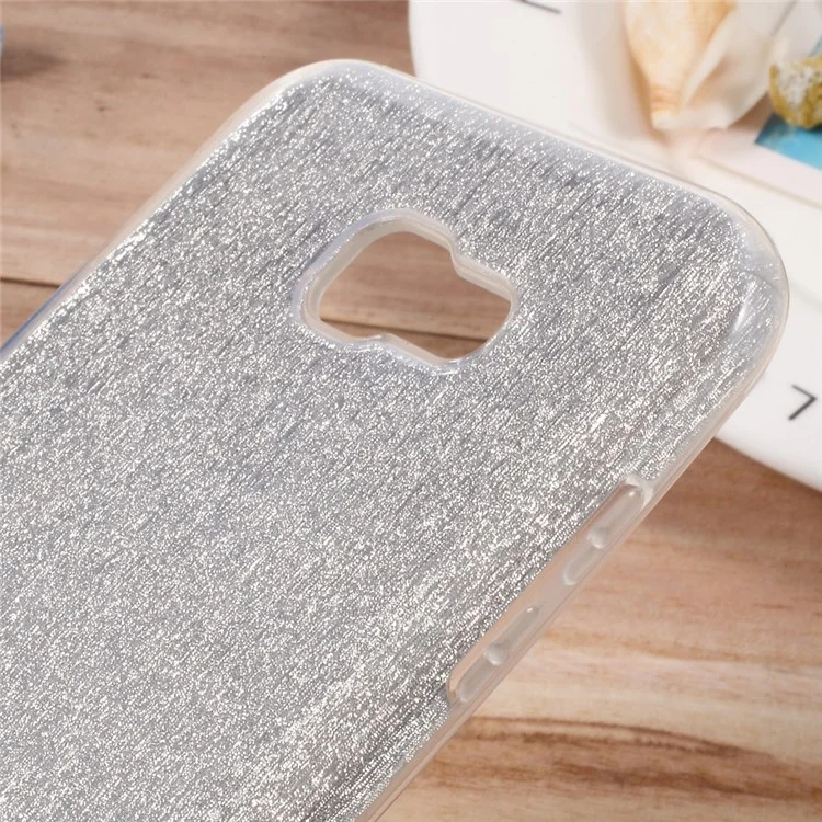 Glittery TPU + PC Hybrid Phone Case for Samsung Galaxy A5 (2017) SM-A520F - Silver