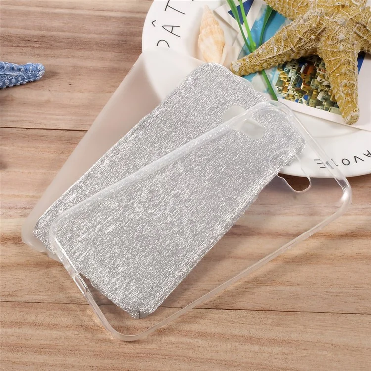 Glittery TPU + PC Hybrid Phone Case for Samsung Galaxy A5 (2017) SM-A520F - Silver
