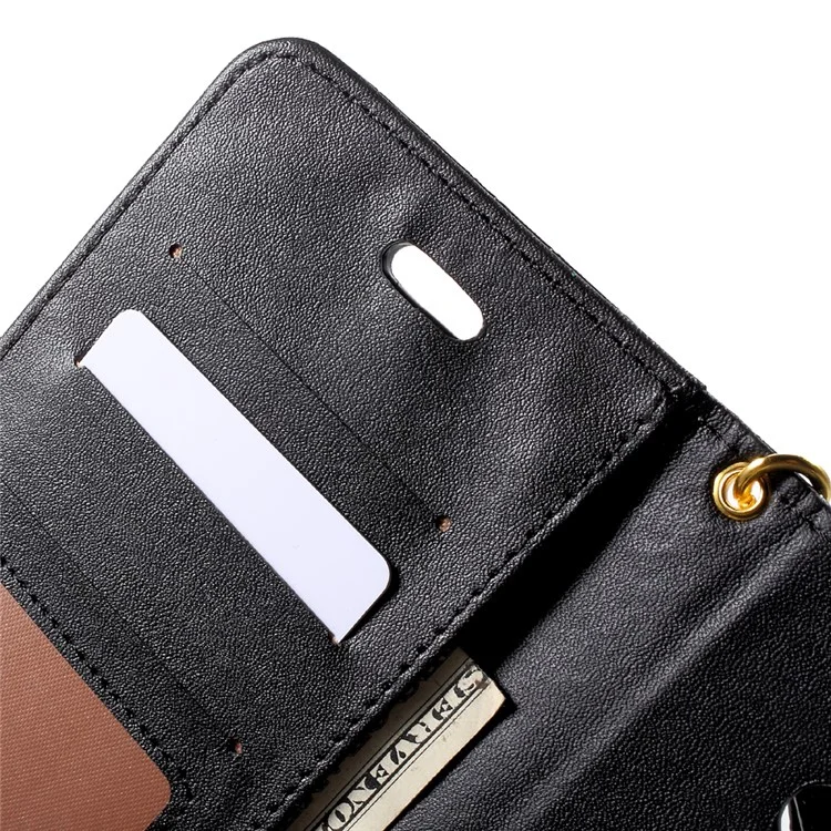 Crocodile Texture Leather Case with Wrist Strap for Samsung Galaxy A5 (2017) SM-A520F - Black