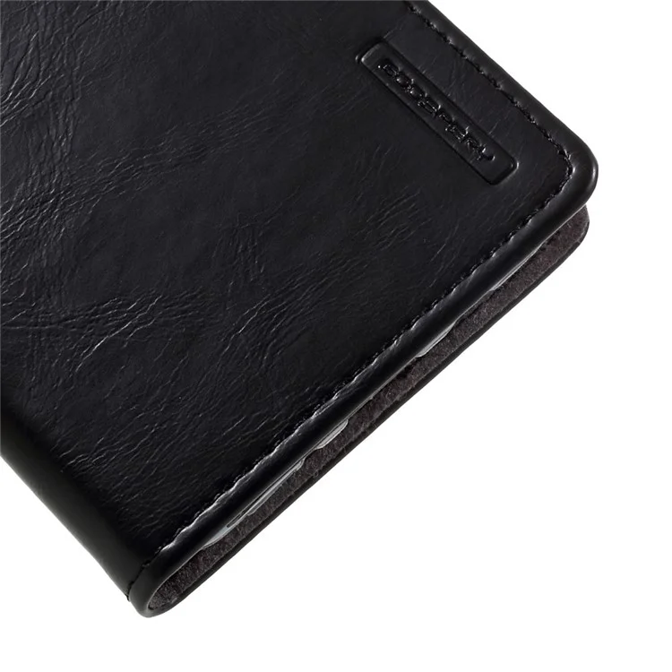 MERCURY GOOSPERY Blue Moon Leather Case Wallet for Samsung Galaxy J7 Prime/On7 2016 - Black