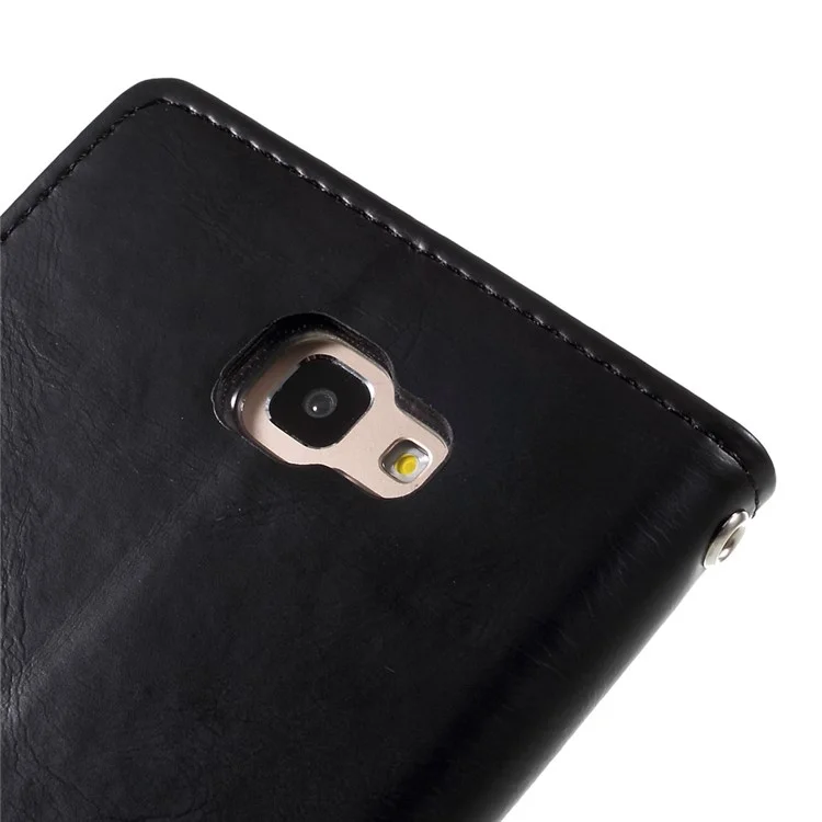 MERCURY GOOSPERY Blue Moon Leather Case Wallet for Samsung Galaxy J7 Prime/On7 2016 - Black