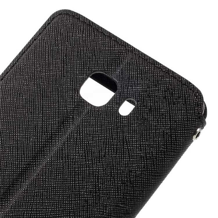ROAR KOREA Diary View Window Leather Phone Case for Samsung Galaxy C9 Pro - Black
