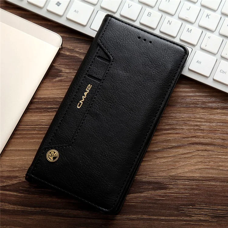 CMAI2 Leather Card Slots Stand Phone Case for Samsung Galaxy S7 Edge G935 - Black