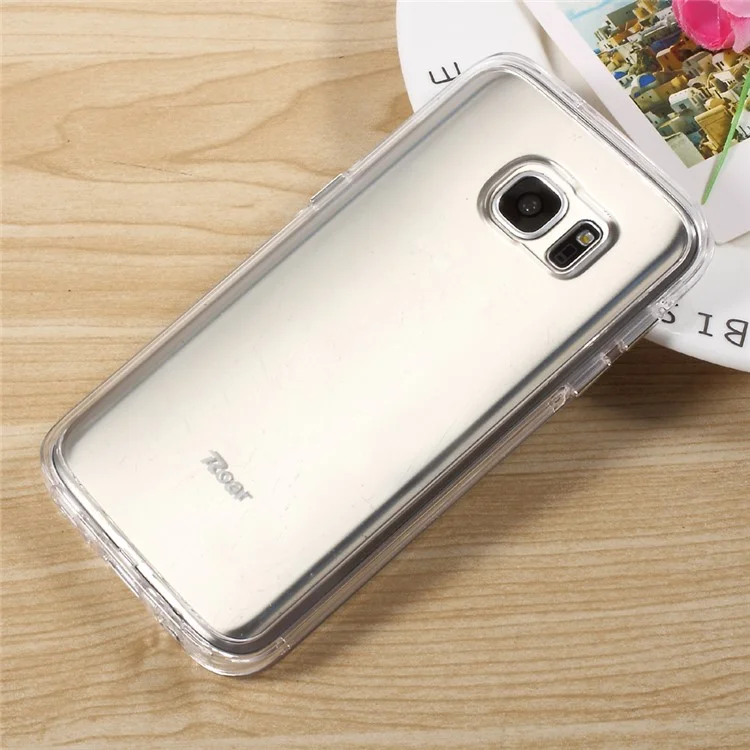 ROAR KOREA Bright Clear TPU Bumper + PC Back Case for Samsung Galaxy S7 G930 - Transparent