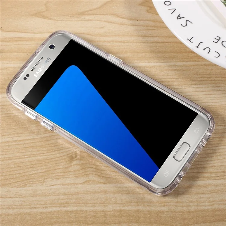 ROAR KOREA Bright Clear TPU Bumper + PC Back Case for Samsung Galaxy S7 G930 - Transparent