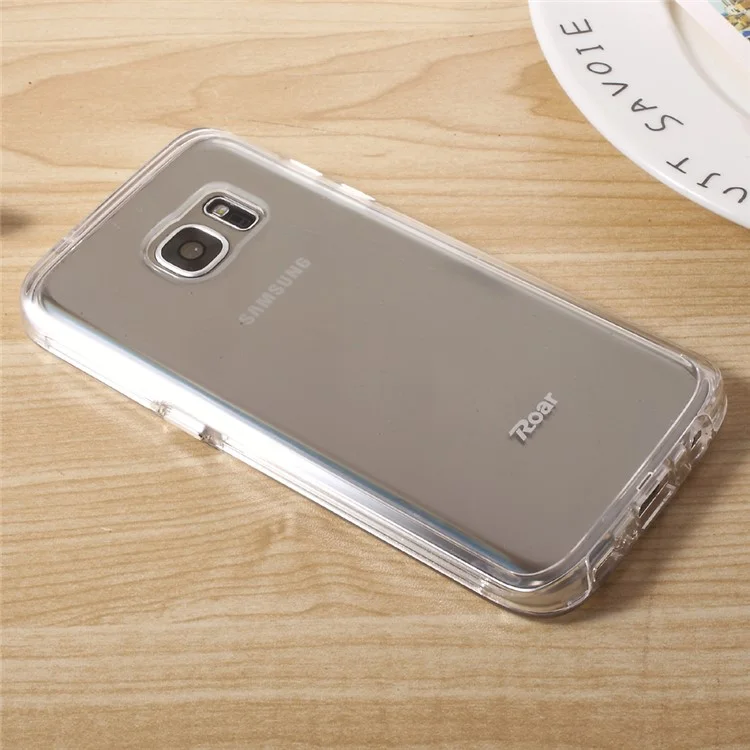 ROAR KOREA Bright Clear TPU Bumper + PC Back Case for Samsung Galaxy S7 G930 - Transparent