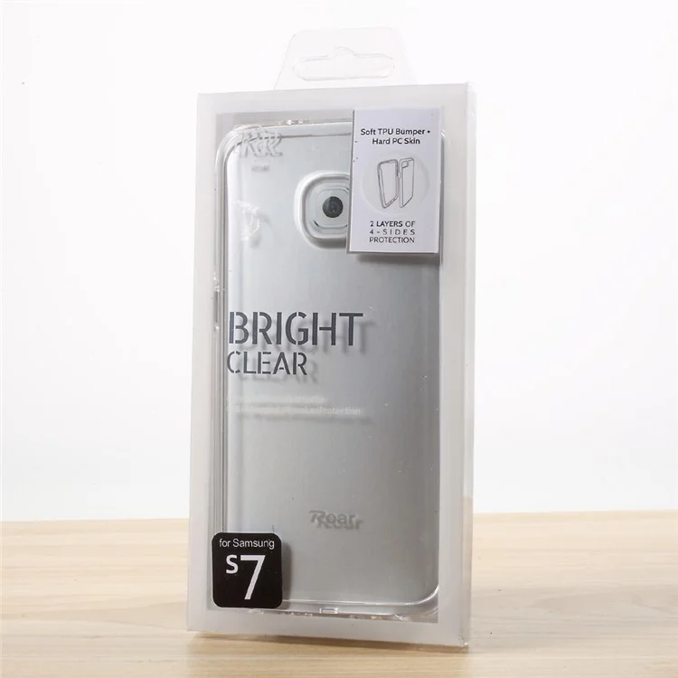ROAR KOREA Bright Clear TPU Bumper + PC Back Case for Samsung Galaxy S7 G930 - Transparent