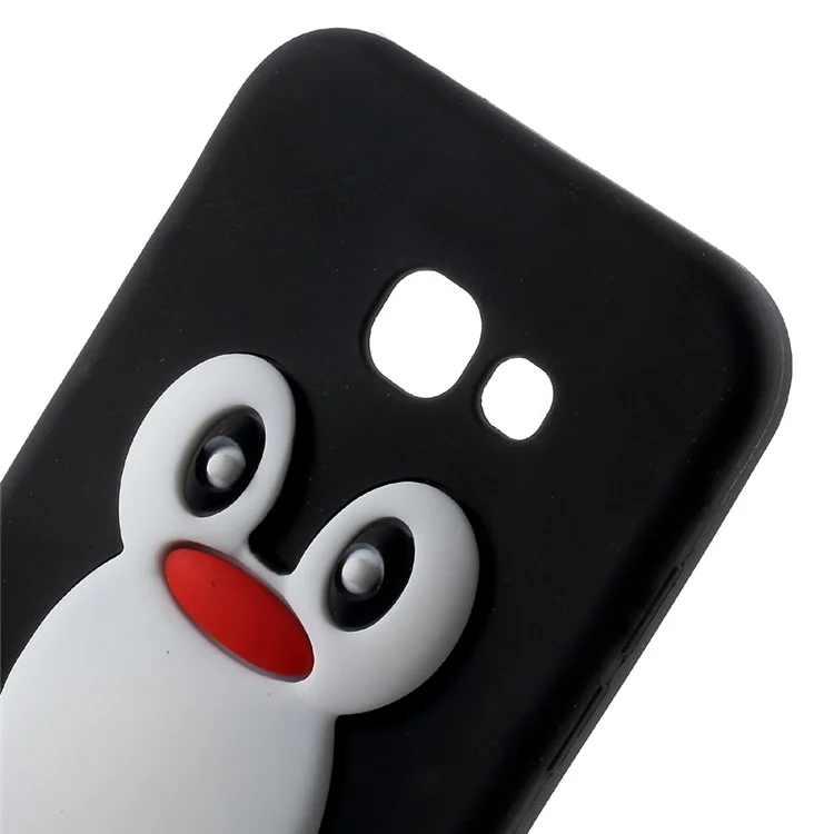 3D Penguin Soft Silicone Phone Case for Samsung Galaxy A5 (2017) A520- Black
