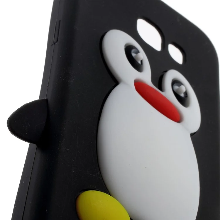 3D Penguin Soft Silicone Phone Case for Samsung Galaxy A5 (2017) A520- Black