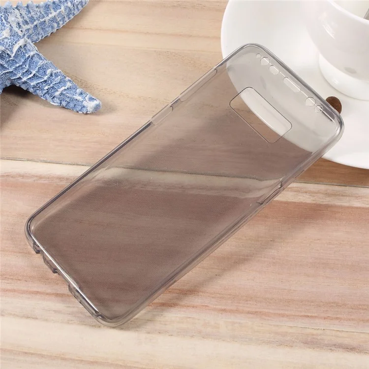 For Samsung Galaxy S8 Touchable 2-in-1 TPU Clear Case (Front + Back) - Grey