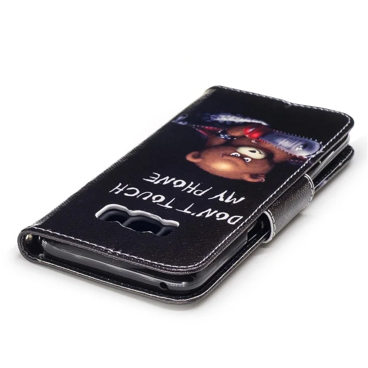 Patterned Leather Phone Case for Samsung Galaxy S8 - Do Not Touch My Phone