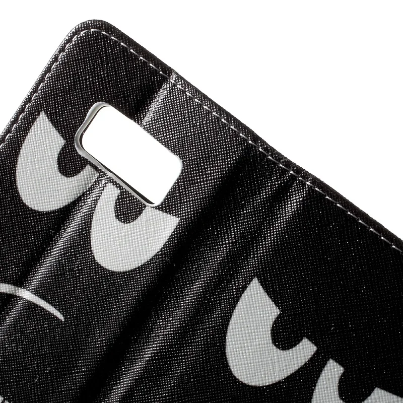 For Samsung Galaxy S8 Patterned Wallet Leather Protective Case - Do Not Touch My Phone