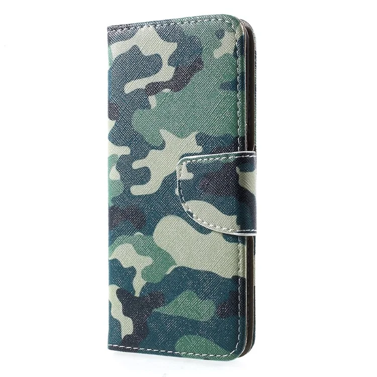 Para Samsung Galaxy S8 Estampado de Soporte Estampado de Cuero de Cuero de Billetera - Patrón de Camuflaje