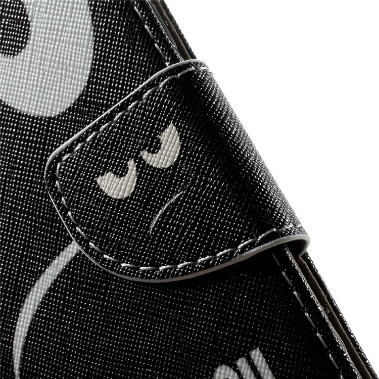 Funda de cartera de piel con estampado para Samsung Galaxy S8 Plus - No toques mi teléfono