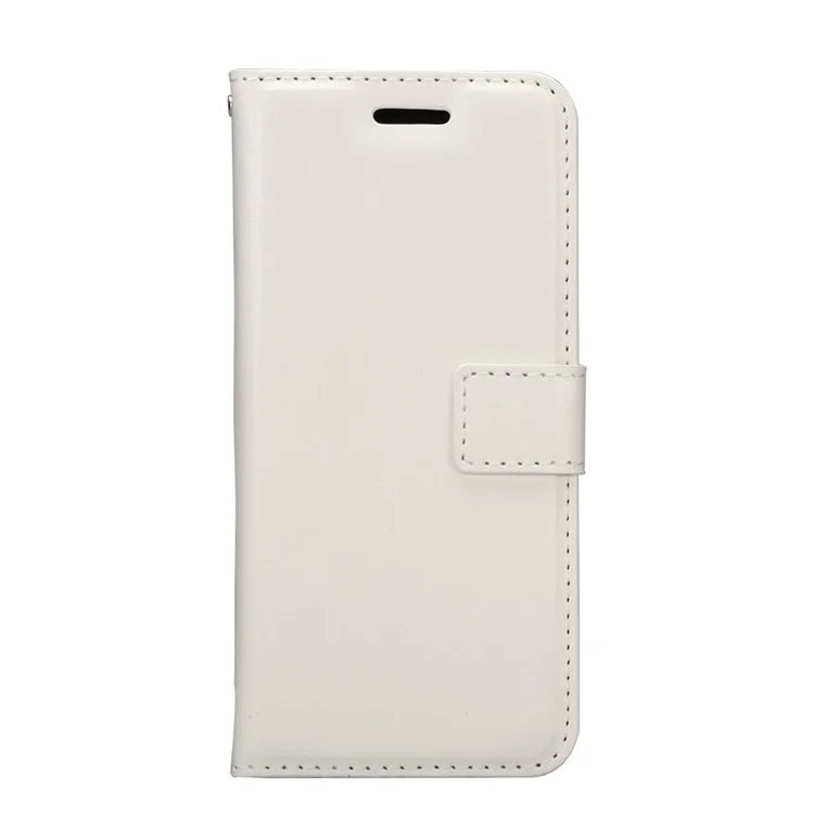 For Samsung Galaxy S8 Crazy Horse Leather Stand Phone Case - White