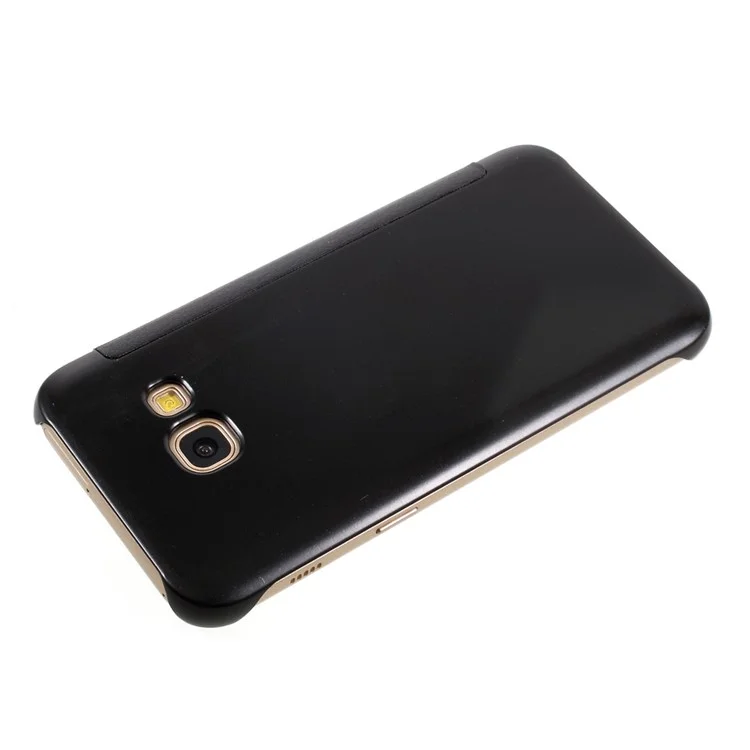 Invisible View Smart Leather Phone Case for Samsung Galaxy A3 (2017) - Black