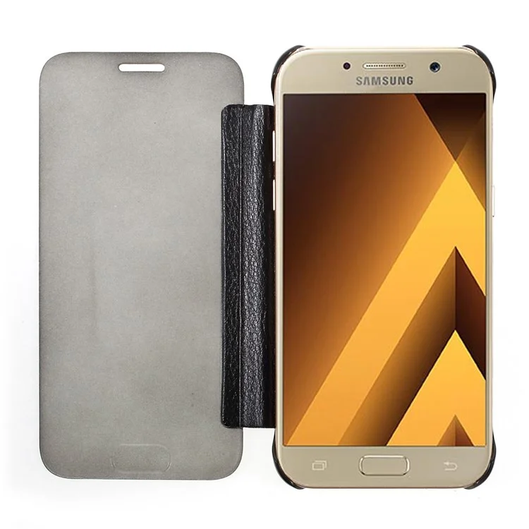 Invisible View Smart Leather Phone Case for Samsung Galaxy A3 (2017) - Black