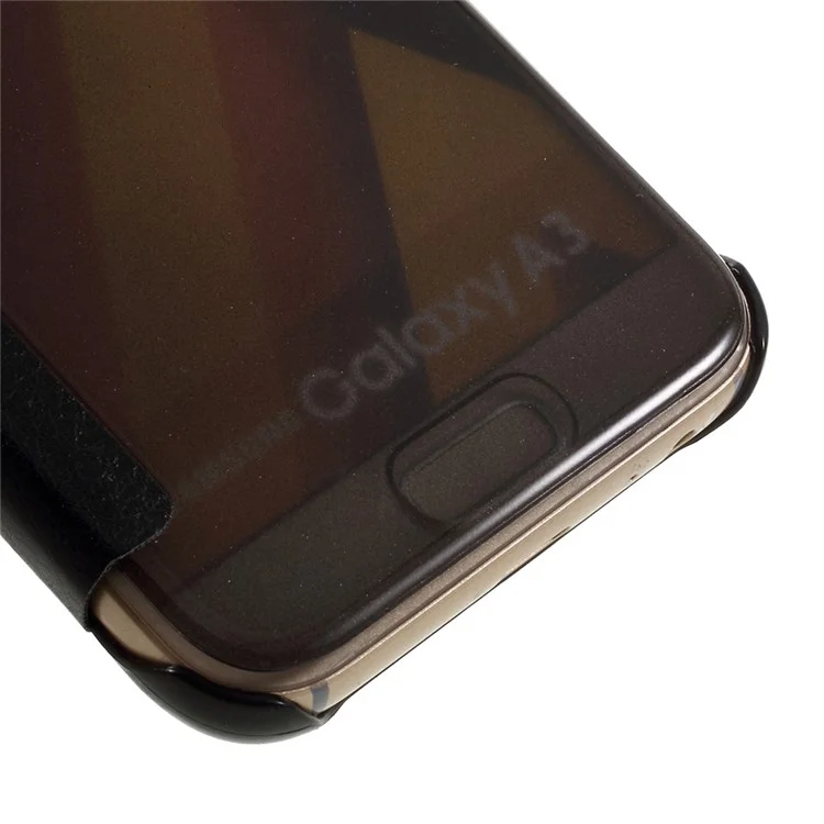 Invisible View Smart Leather Phone Case for Samsung Galaxy A3 (2017) - Black