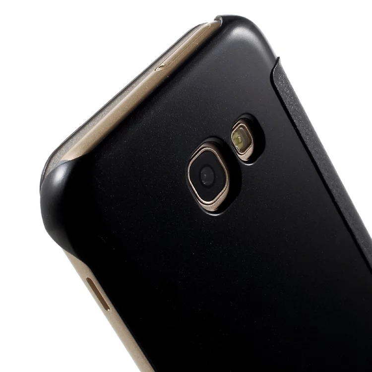 Invisible View Leather Phone Case for Samsung Galaxy A5 (2017) SM-A520F - Black