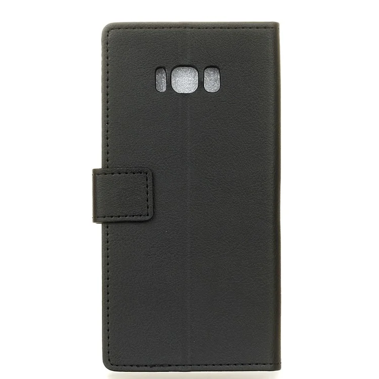 Wallet Leather Stand Case for Samsung Galaxy S8 Plus - Black