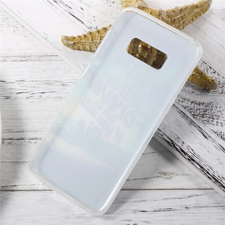 In-Mold Decoration IMD TPU Cover for Samsung Galaxy S8 - Mountain Scene and Quote
