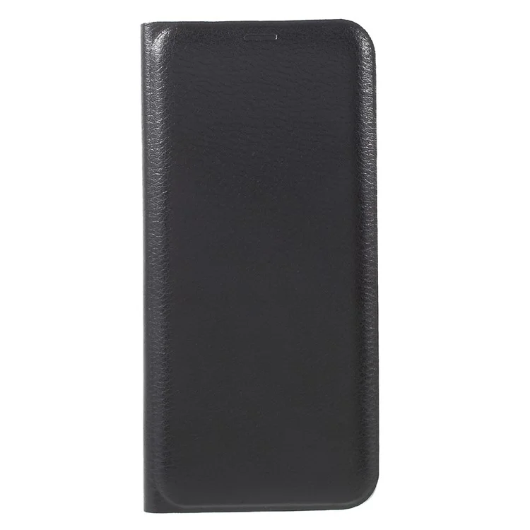 Lychee Texture Card Holder Leather Mobile Case for Samsung Galaxy S8 - Black