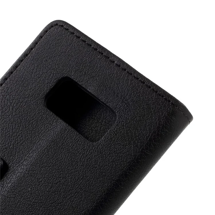 Wallet Leather Stand Case for Samsung Galaxy S8 - Black
